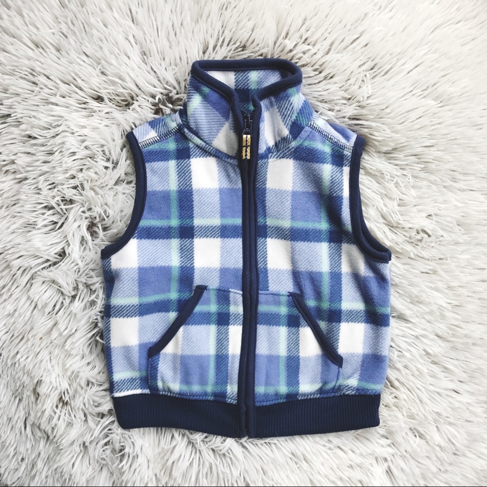Carter's fleece plaid vest